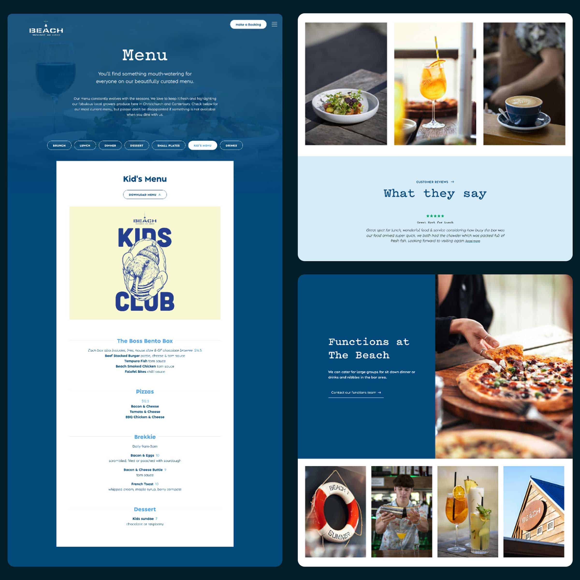 Beach-menu